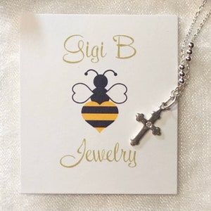 Tiny Cross with Swarovski Chip