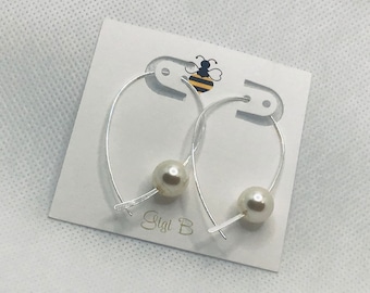 Grateful Pearl Wishbone Earrings