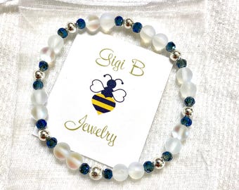 Blue Moon Mermaid with Sterling Silver