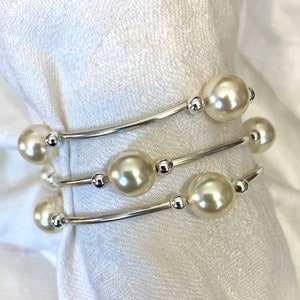 Best Seller Grateful Pearl BraceletCreamy White Pearls/Sterling Silver image 2