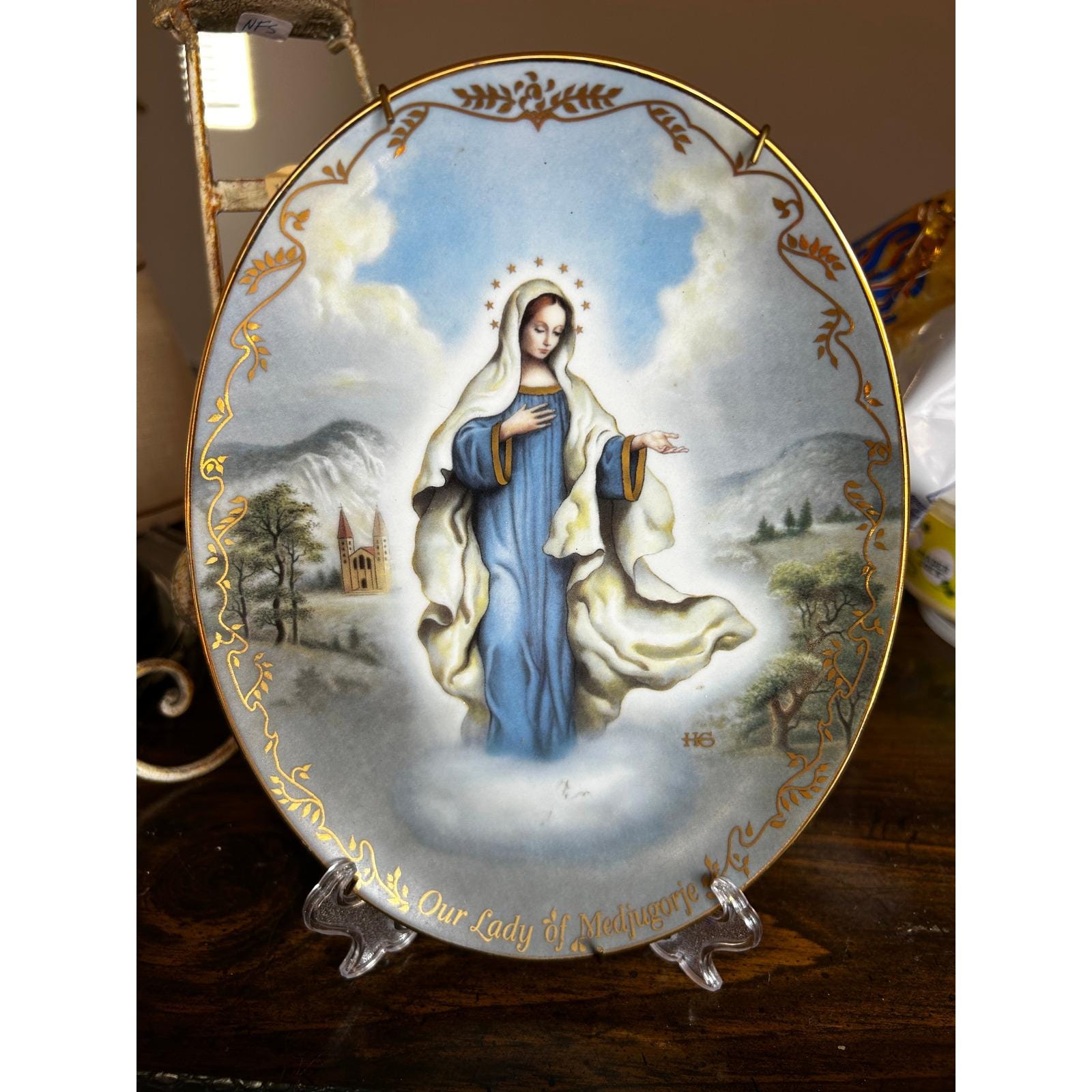 Vintage Bradford Exchange Our Lady of Medjugorje Plate Hector
