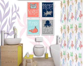 Unisex Bathroom Ideas : Bath Room Kids Unisex Home 45 Trendy Ideas : Unisex kids shower curtain, boy shower curtain, long.