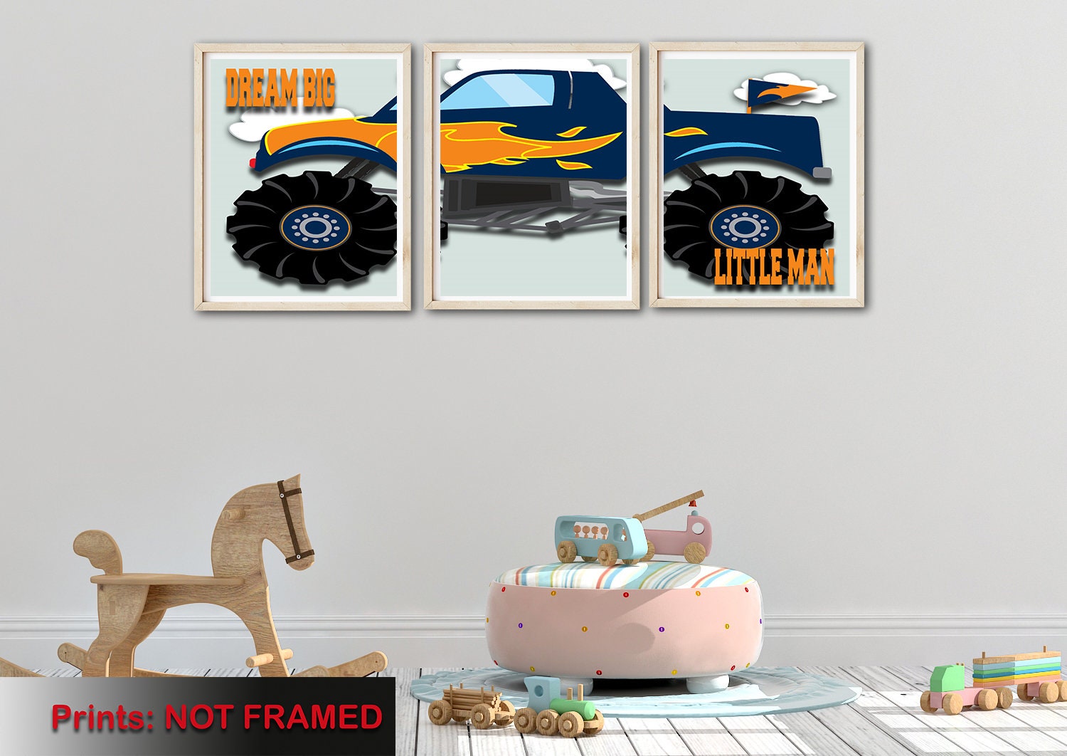 Monster Truck Wall Art Monster Truck Wall Decor Monster Etsy