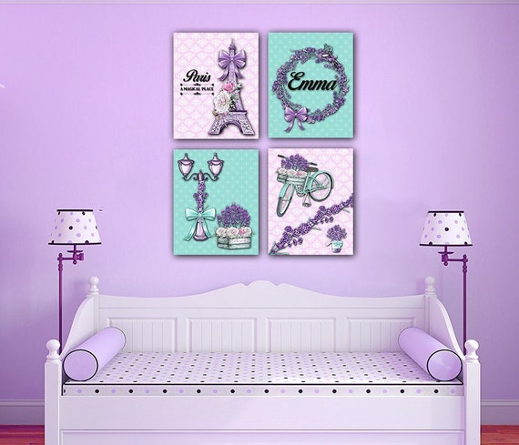 Girl Bedroom Wall Art Paris Decor Paris Wall Art Girl Etsy