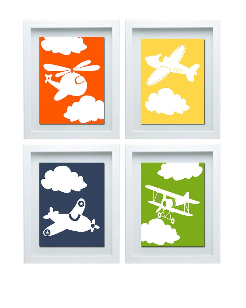 Airplane Wall Art Airplane Nursery Art Airplane Nursey Etsy