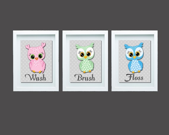 owl themed bathroom decor