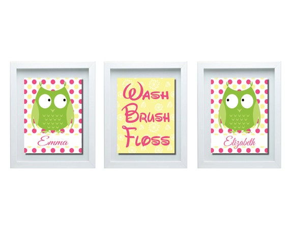 Sister Bathroom Decor Owl Bathroom Decor Owl Bathroom Rules Etsy