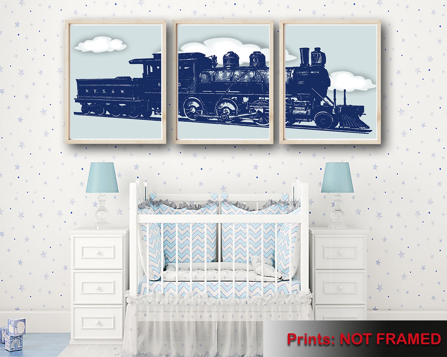 Vintage Train Wall Decor Vintage Train Decor Boys Nursery Etsy