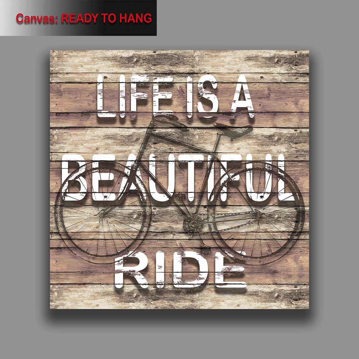 Life Is A Beautiful Ride Ready To Hang Canvas Print Rustic Etsy