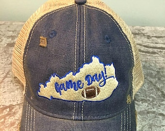 Game Day Ball Cap, Kentucky State Ball Cap, Football, Kentucky Football,