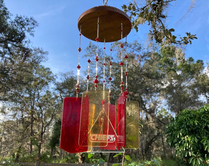 Kansas City Chiefs' Stained Glass Wind Chime Etsy