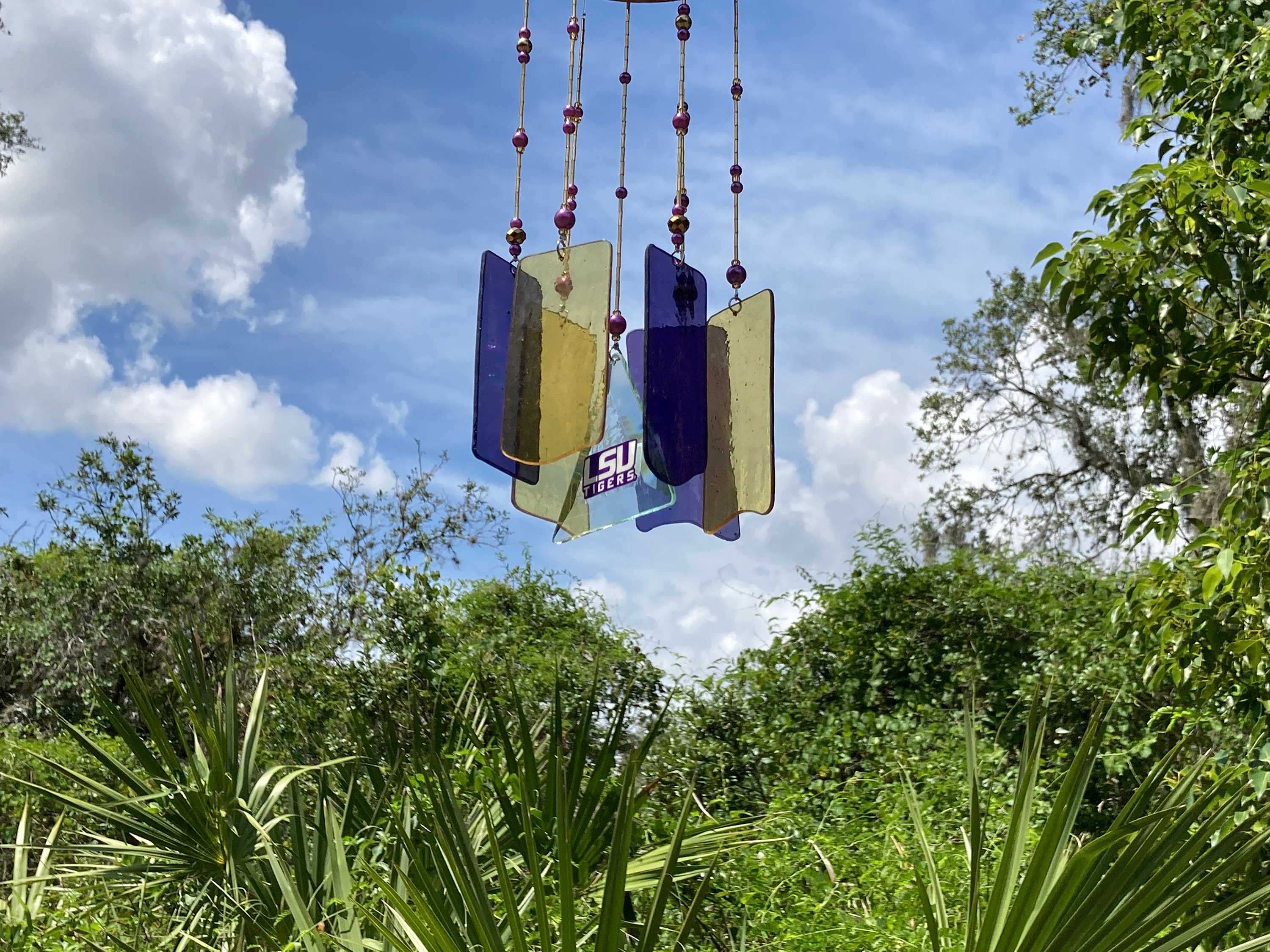 Lsu Tigers' Stained Glass Wind Chime Etsy