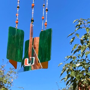 Miami Hurricanes’ Stained Glass Wind Chime