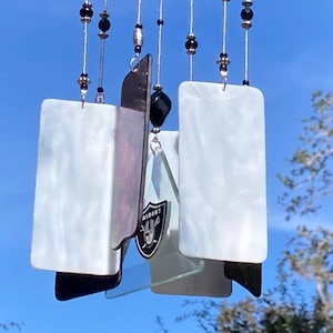 Las Vegas Raiders&#39; Stained Glass Wind Chime