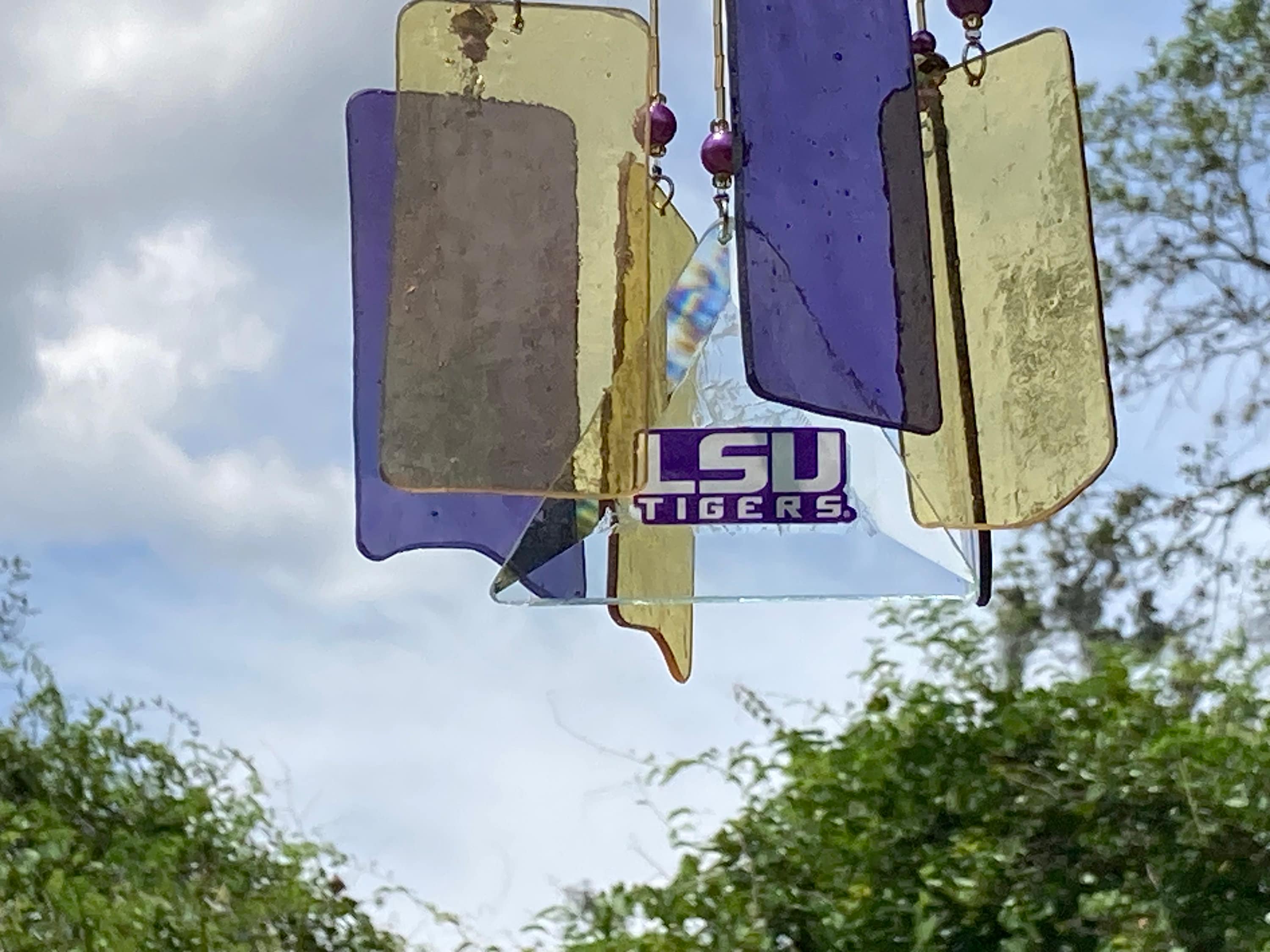 Lsu Tigers' Stained Glass Wind Chime Etsy
