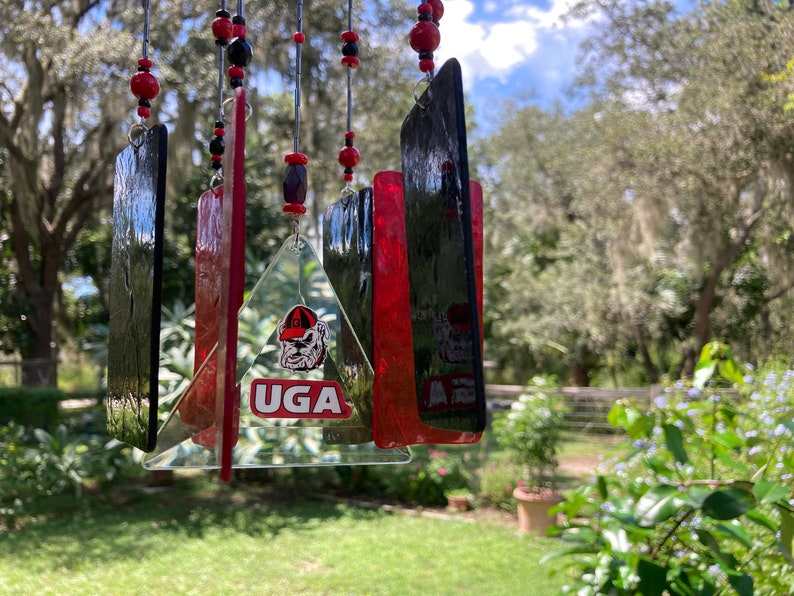 Bulldogs' Stained Glass Wind Chime Etsy