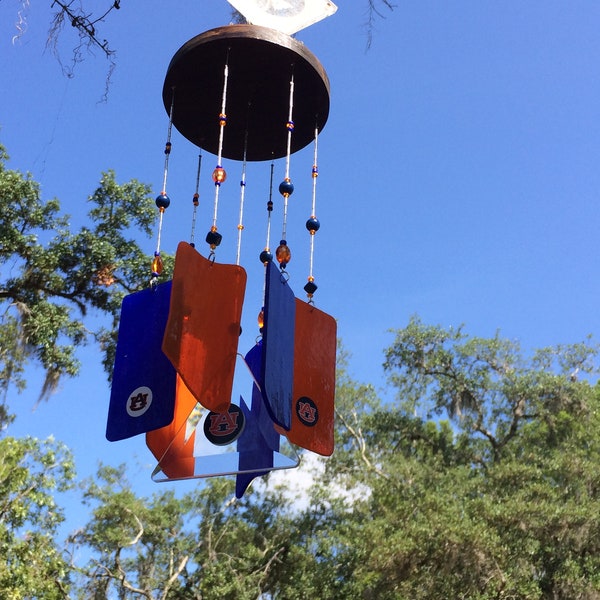Auburn Tigers' Stained Glass Wind Chime