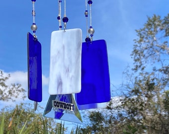 Dallas Cowboys' Stained Glass Wind Chime