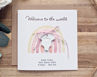 New baby card personalised, Personalised naming day card, Personalised christening card, Irish designed