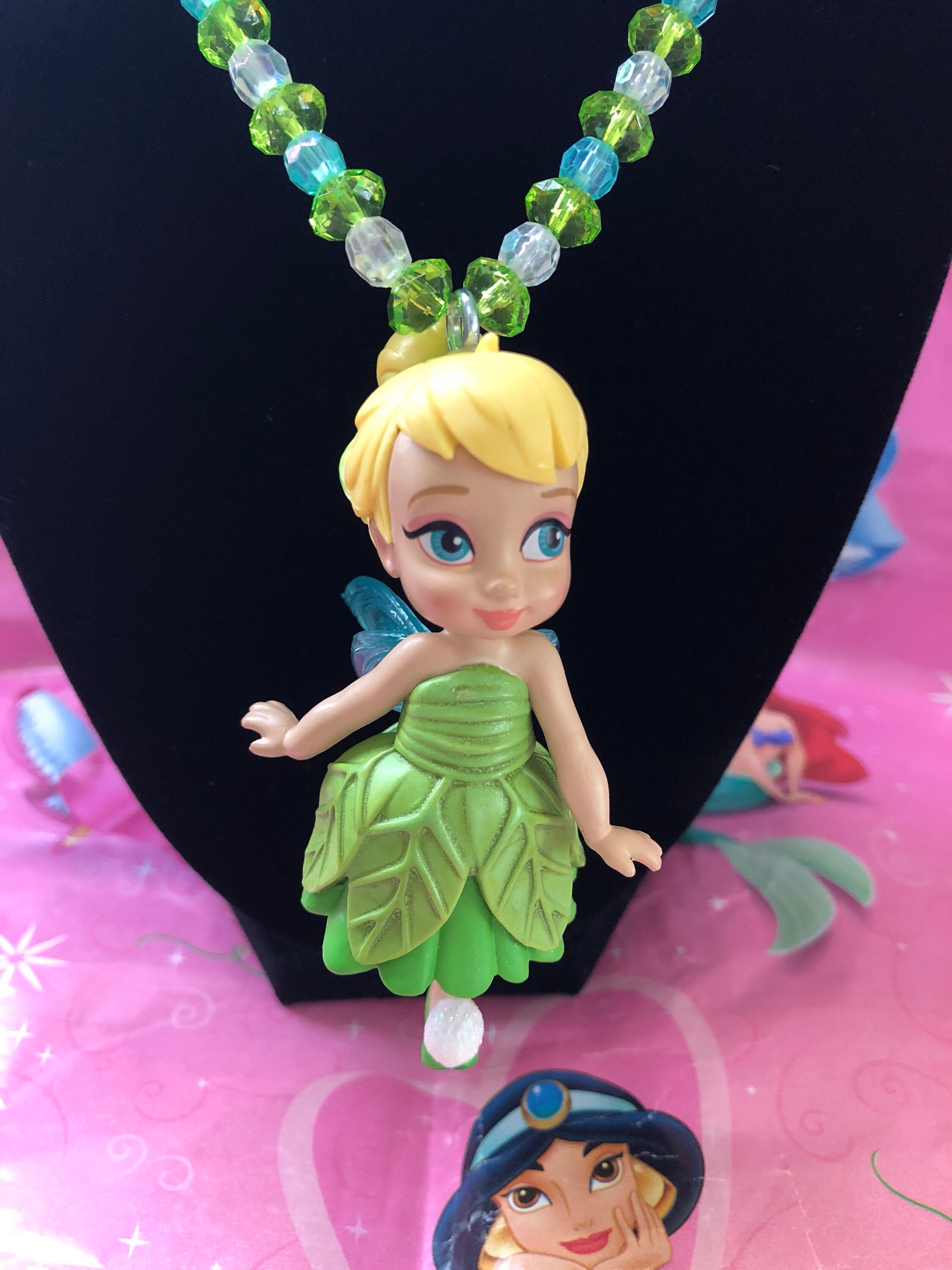 Tinkerbell Necklace Tinker Bell Necklace Tinker Bell Etsy