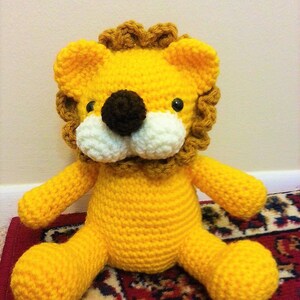 Amigurumi crochet stuffed lion