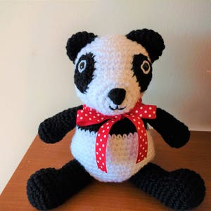 Amigurumi crochet stuffed panda bear image 1