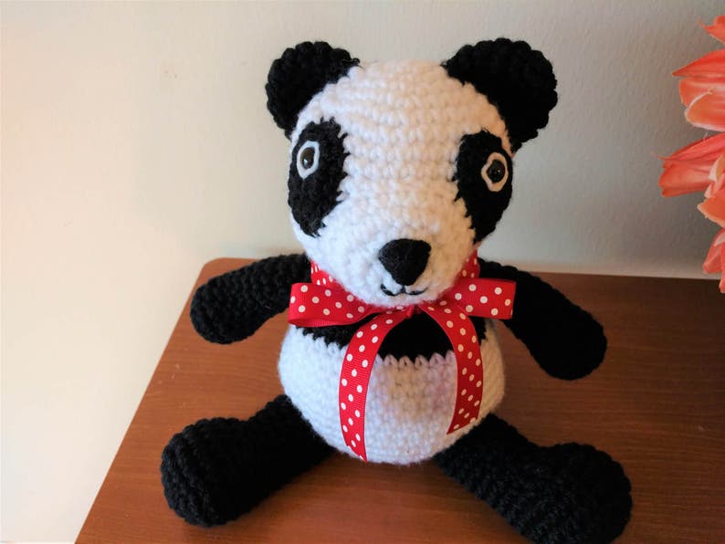 Amigurumi crochet stuffed panda bear image 5