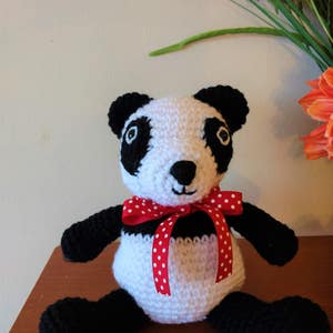 Amigurumi crochet stuffed panda bear image 3