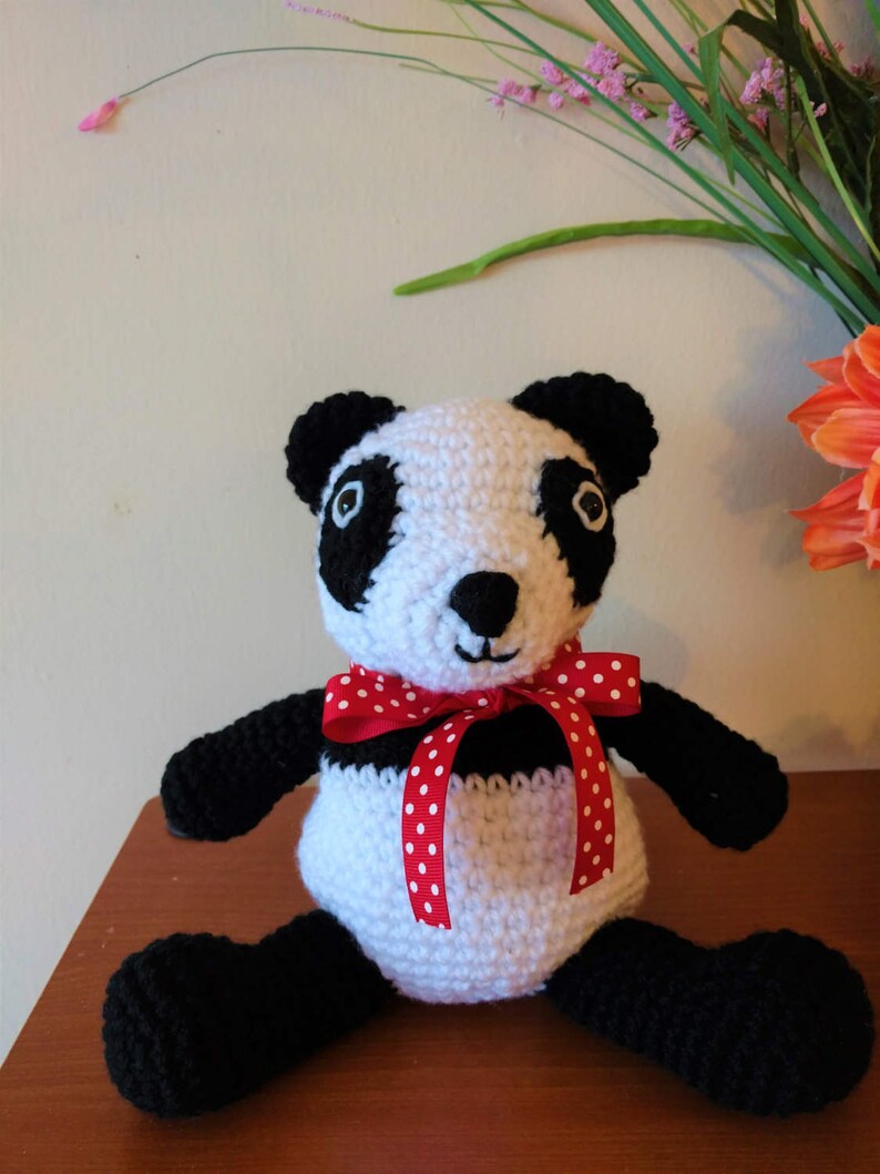 Amigurumi crochet stuffed panda bear image 3