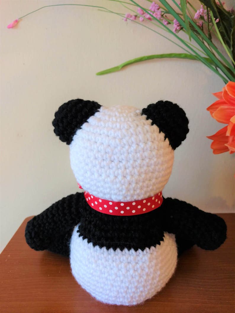 Amigurumi crochet stuffed panda bear image 4