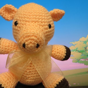 Amigurumi crochet stuffed pig