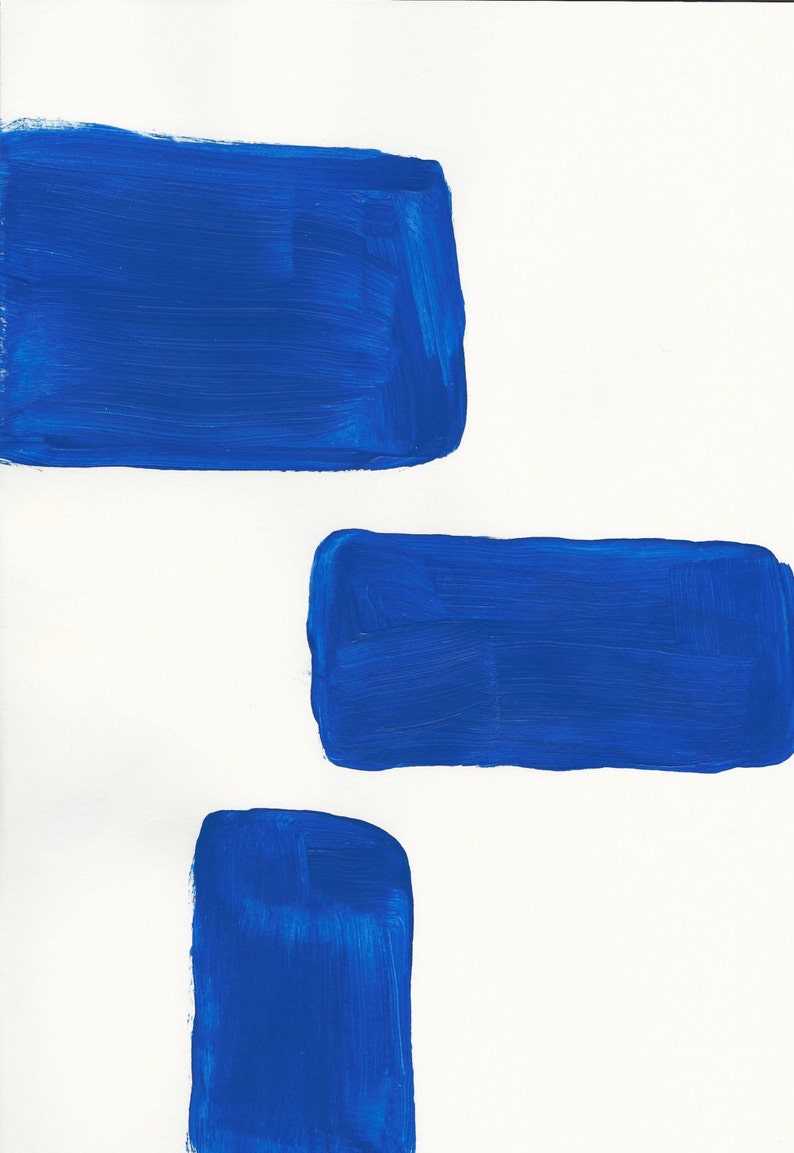 Extra Large Painting Zen Wall Art Giant Blue Abstract Etsy