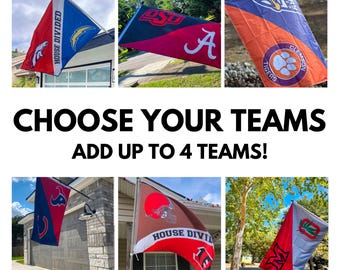 Custom House Divided Flag, Custom Flag, House Divided Flag, NFL Flag, Country Flag, School Flag, MLB Flag