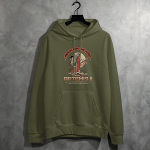 Artemis II Hoodie, Reach For The Moon Rocket Space Exploration Sweatshirt, NASA Astronaut Mission Science Gift