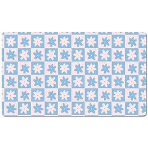 Flower Retro Hippie Daisy 90s Kawaii Large Desk Pad, Big Gaming Mousepad 10x16 12x18 14x24 18x36