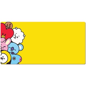 Bts Bt21 Line Alfombrilla de escritorio japonesa Alfombrilla de escritorio Gamer, almohadilla de escritorio grande, alfombrilla de ratón para juegos grandes 10x16 12x18 14x24 18x36