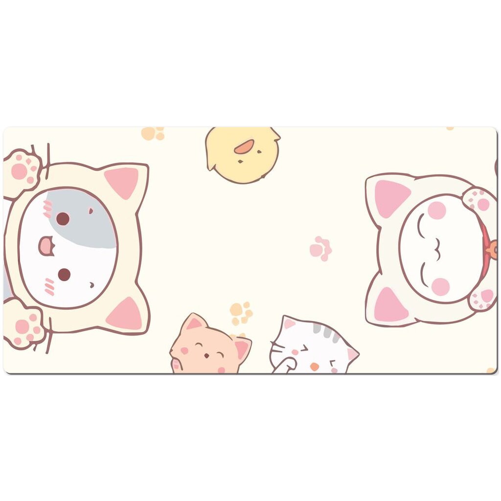 Cute Cat Kawaii Pastel Mouse Pad Desk Mat Large Desk Pad Big Etsy