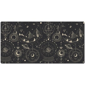 Celestial Desk Mat | Space Desk Mat | Astrology Workspace | Zodiac Desk | Large Gaming Mouse Pad