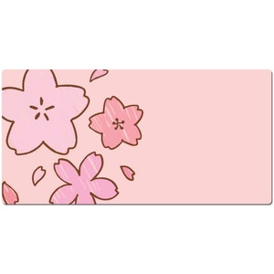 Niedliche rosa Kirschblüten Kawaii Schreibtischunterlage, niedliches Mauspad, extra große Blumen Schreibtischunterlage, japanisches Thema, niedliches Bürozubehör, Gamer Maus