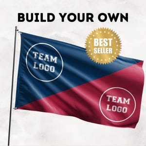 House Divide Flag | Custom House Divided Flag | NFL Flag | Countries Divided Flag | MLB Flag | 3 x 5 Flag