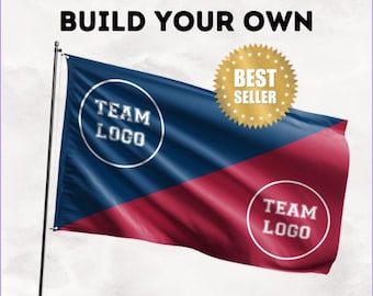 House Divide Flag | Custom House Divided Flag | NFL Flag | Countries Divided Flag | MLB Flag | 3 x 5 Flag
