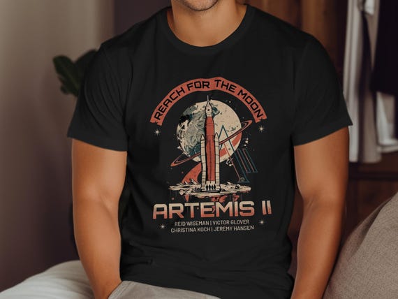 Artemis II Mission T-Shirt, NASA Space Exploration Tee, Artemis 2, Space Lover, Science Lover Apparel