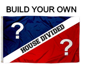 Custom House Divided Flag, Personalized Team support Flag, Custom House Flag, Team Flags, Rivalary Flags, House Flag
