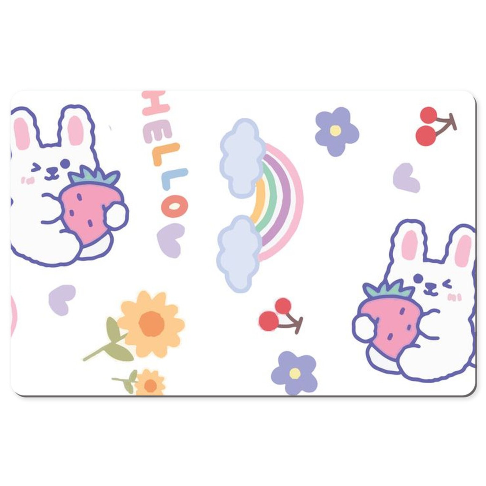 Cute Bunny Kawaii Pastel Mouse Pad Desk Mat Large Desk Pad Etsy