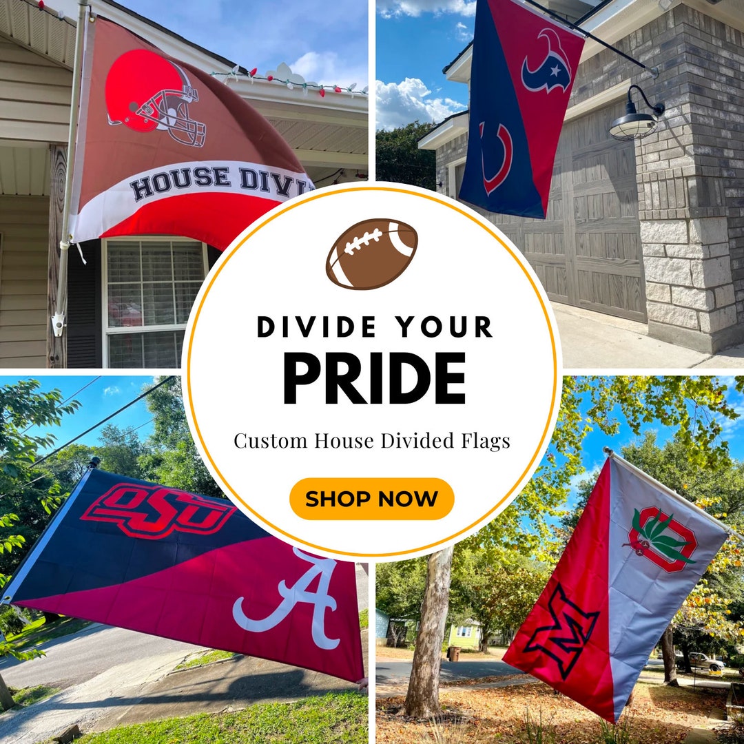 Custom House Divided Flag, Custom Flag, House Divided Flag, NFL Flag