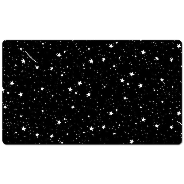 Black Sky Star Space Galaxy Kawaii Mouse Pad, Large Desk Pad, Big Gaming Mousepad 10x16 12x18 14x24 18x36