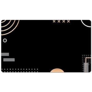 Nero scuro astratto linea geometrica kawaii mouse pad tappetino da scrivania, grande scrivania pad, grande gioco tappetino per mouse 10x16 12x18 14x24 18x36