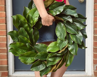 Magnolia Wreath, Year Round Wreath, Greenery Wreath, All Season Wreath, Magnolia Leaves Wreath