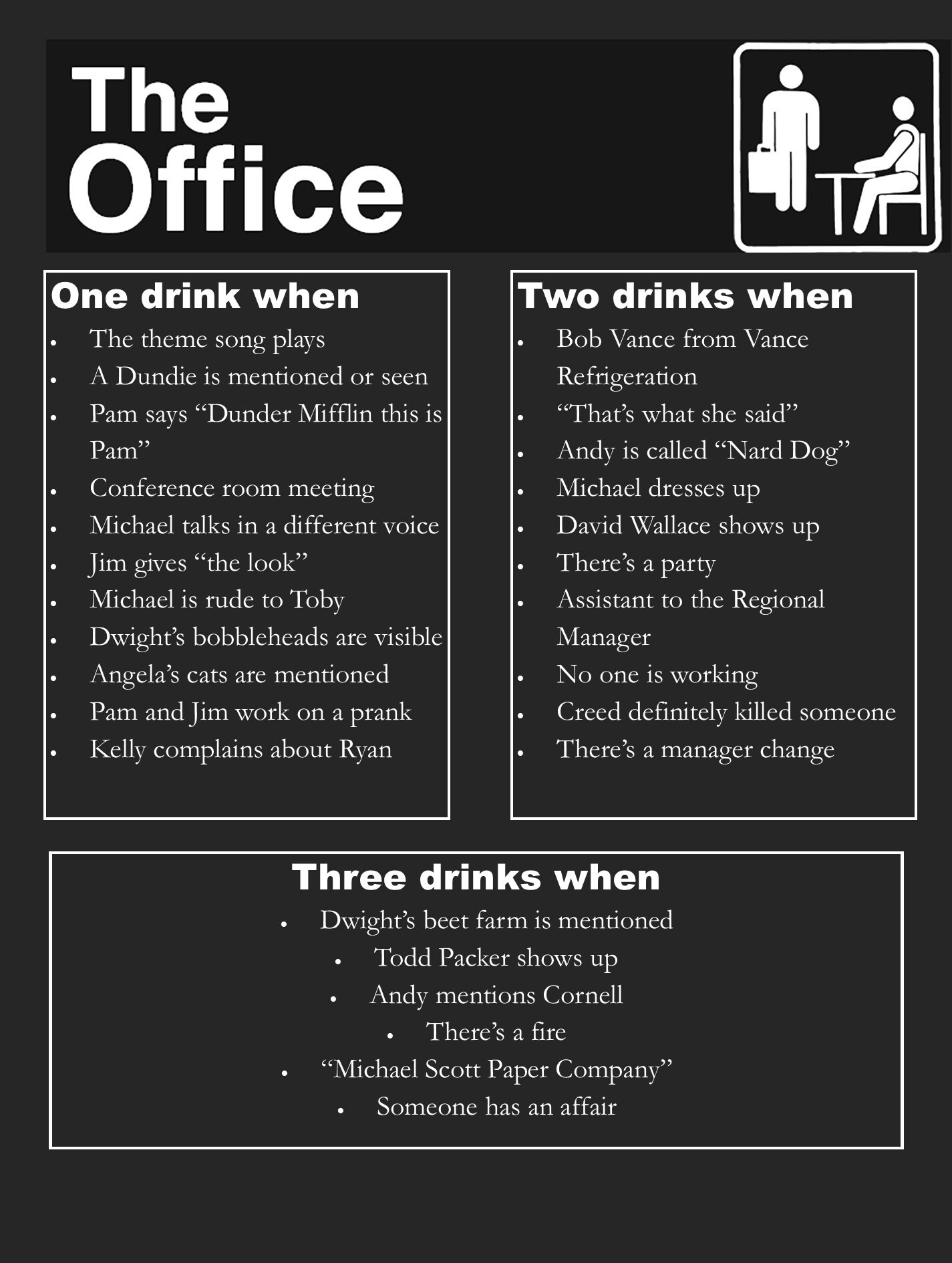 Movie and TV Show Drinking Games Etsy