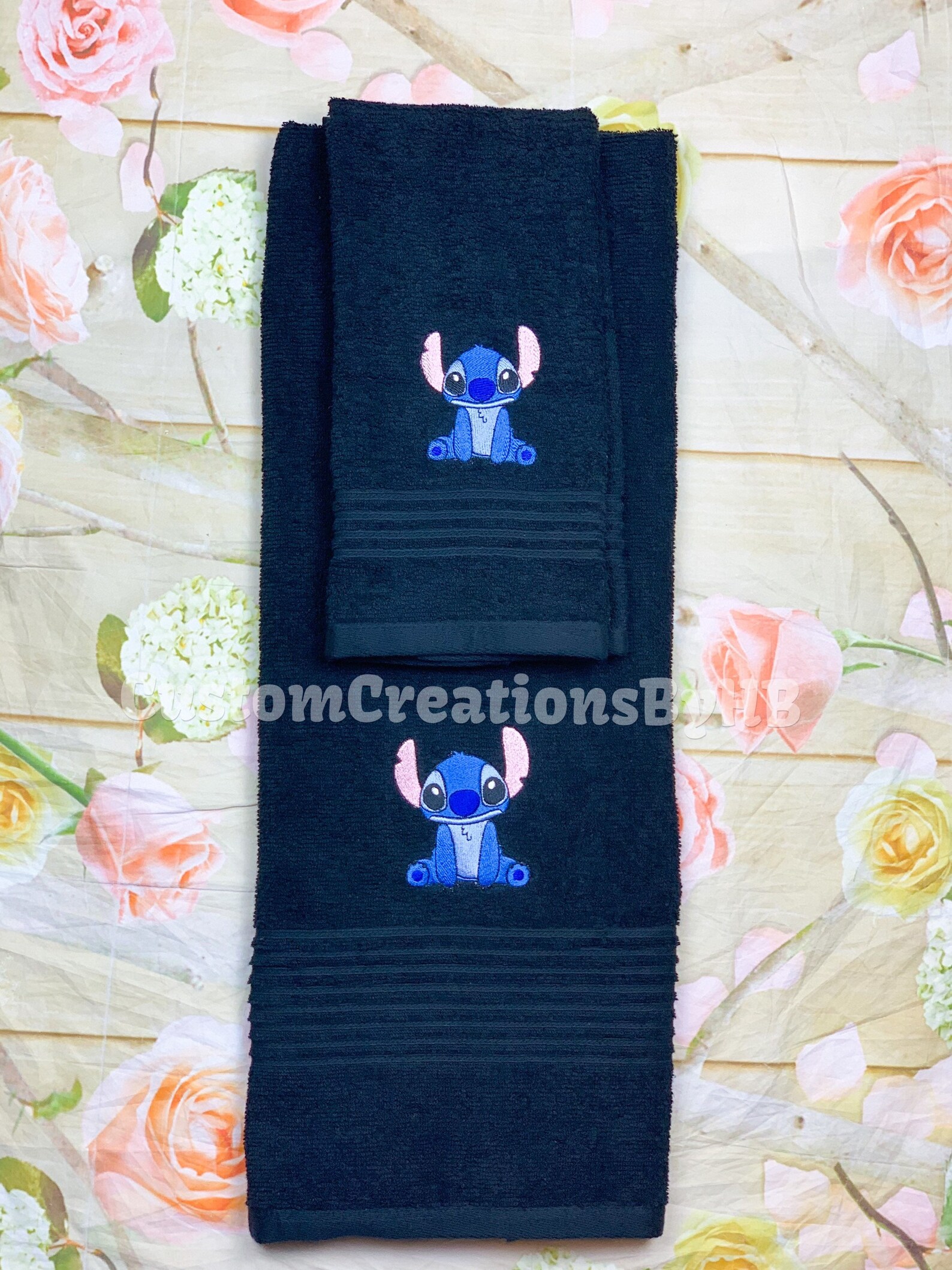 Stitch Towel Set Lilo and Stitch Bathroom Towels Lilo and Etsy